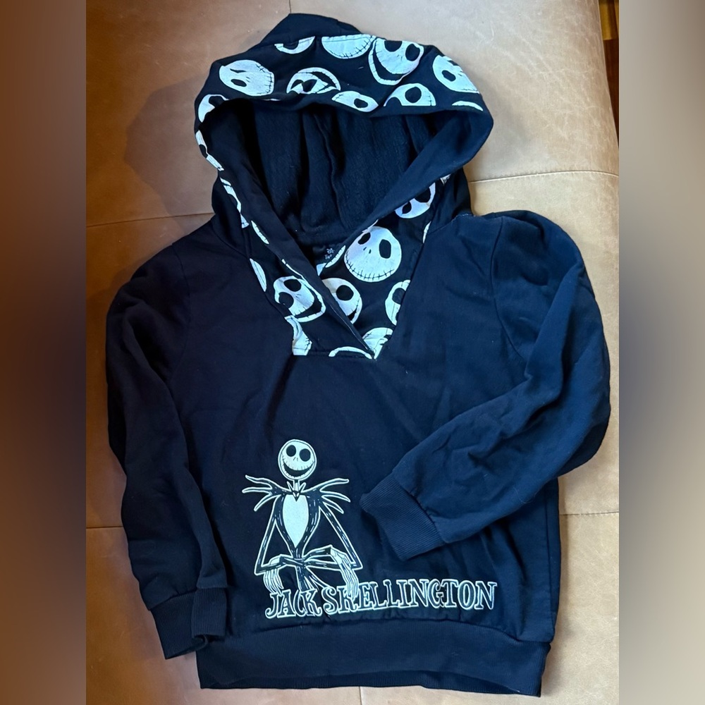 Black Jack Skellington Kids Hoodie